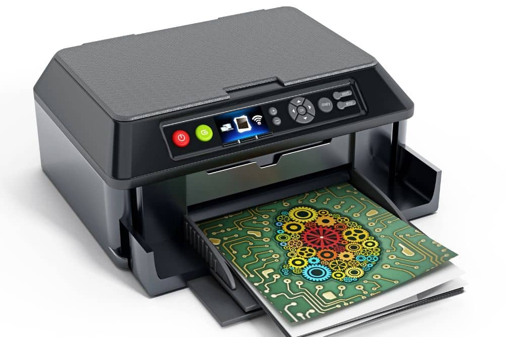 mpresora color imprimiendo stickers adhesivos